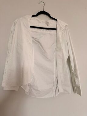 J. Crew White Button-Down Shirt